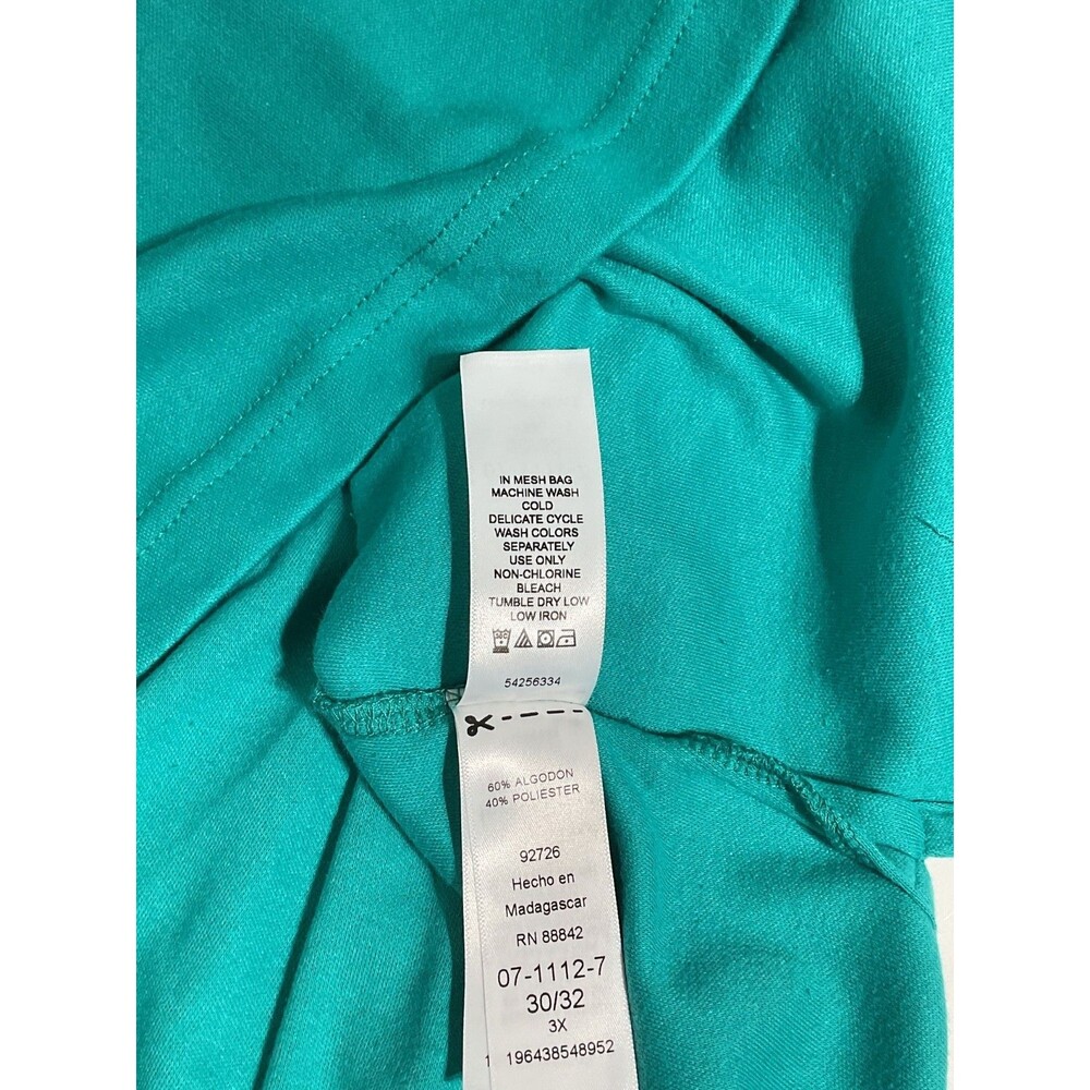 Woman Within Polo Shirt Womens Plus Size 3X Short Sleeve Lot of 3 Blue Green Red - Picture 12 of 12